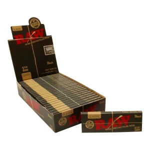 Caixa de Seda Raw Black 24 Unidades